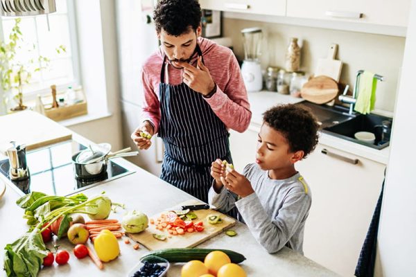 Cocinando verduras